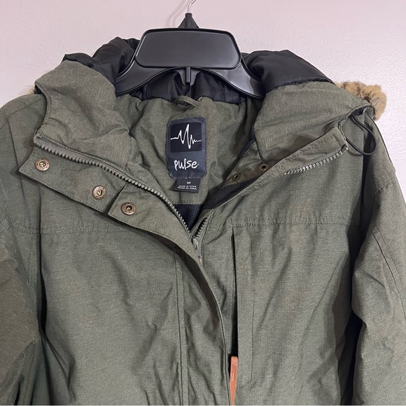 Pulse Green Outdoor Insulated Hooded Snowboard Sport Winter Ski Jacket Medium - Picture 6 of 16